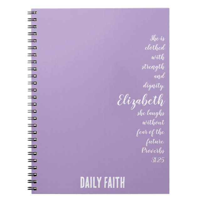 Cuaderno Fe diaria - Personalizado Proverbs Notebook for Wo (Frente)