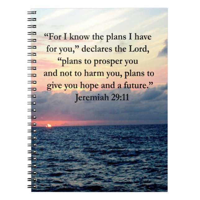 CUADERNO FE EN JEREMIAH 29:11 SUNRISE VERSE (Frente)