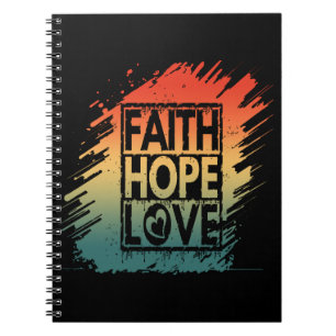 CUADERNO FE ESPERANZA AMOR VERSO INSPIRACIONAL MOTIVADOR