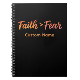 Cuaderno Fe > Fear Sunrise Gradiente Personalizado Inspirad
