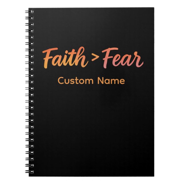 Cuaderno Fe > Fear Sunrise Gradiente Personalizado Inspirad (Frente)
