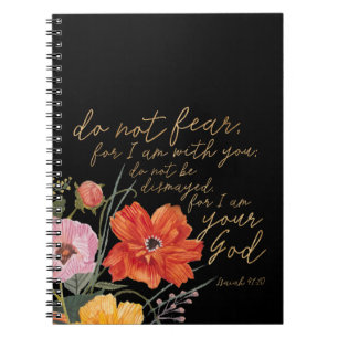 Cuaderno Fe Floral - No Tengas Miedo, Porque Estoy Contigo
