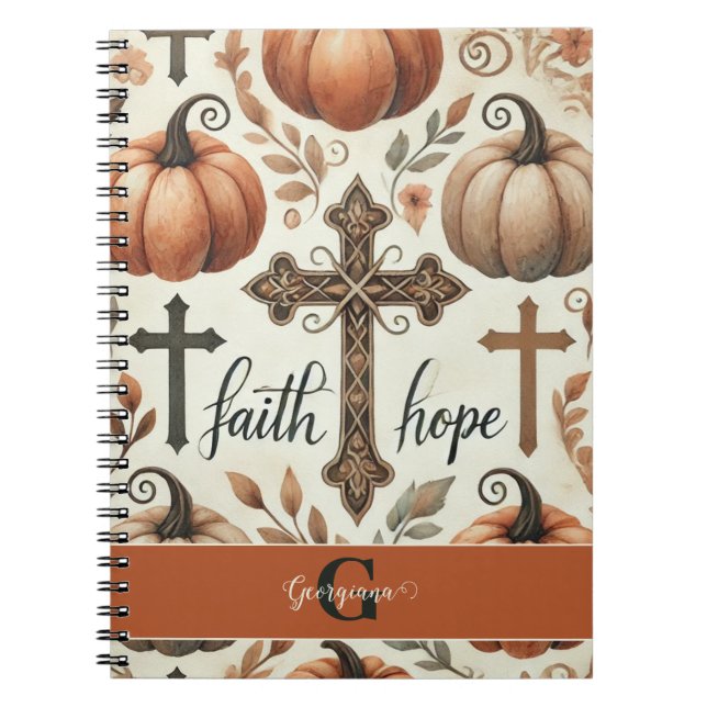 Cuaderno Fe personalizada y esperanza Halloween cristiano (Frente)