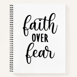 Cuaderno Fe sobre miedo mensaje Motivador