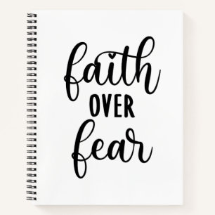 Cuaderno Fe sobre miedo mensaje Motivador
