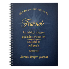 Cuaderno Fear Not Christmas 2026 Scripture Gold Typography