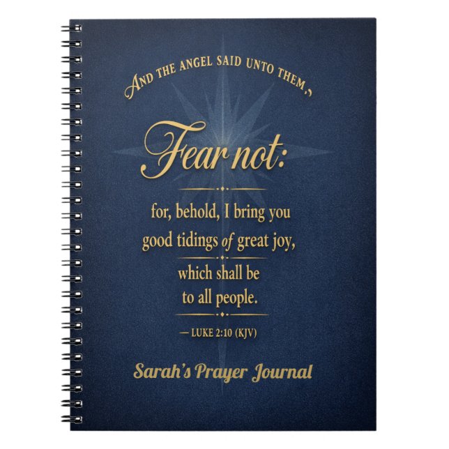 Cuaderno Fear Not Christmas 2026 Scripture Gold Typography (Frente)