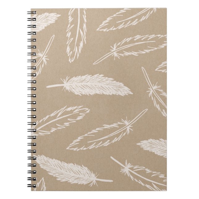 Cuaderno Feathers Falling Journal - Kraft (Frente)