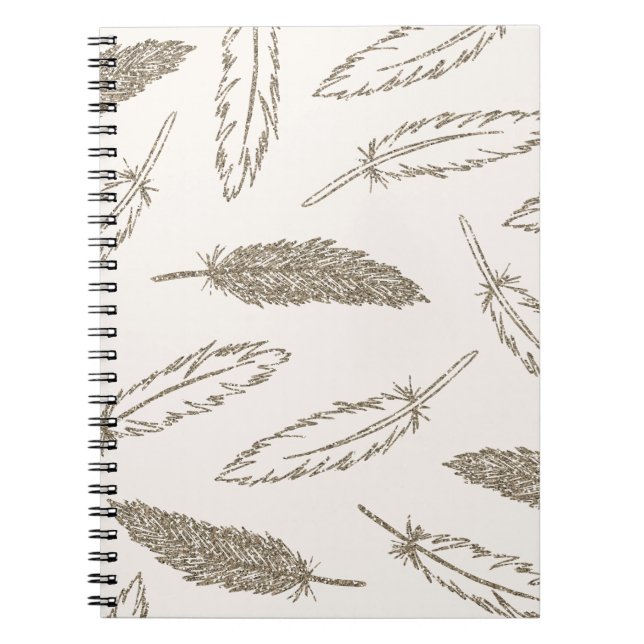 Cuaderno Feathers Falling Journal - Purpurina (Frente)