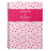 Fecha de boda corazones rosados regalo personaliza