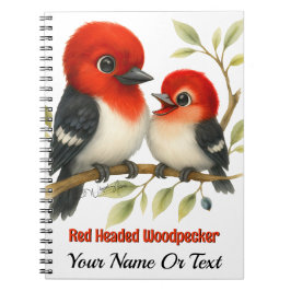Cuaderno Feisty Red Woodpecker