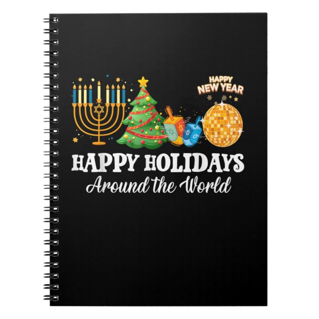 Cuaderno Felices Fiestas En Todo El Mundo Familia De Navida (Frente)