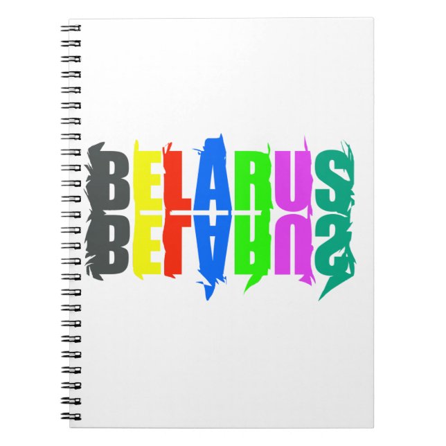Cuaderno Felices Letras Coloridas de Bielorrusia (Frente)