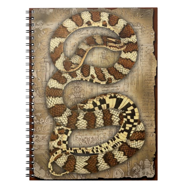 Cuaderno Felices notas de serpiente de Halloween (Frente)