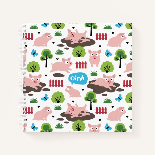 Cuaderno Felices Piglets En El Bloc De Notas (Anverso)