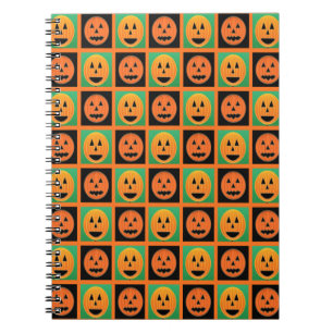 Cuaderno Felices rostros de calabaza de Halloween