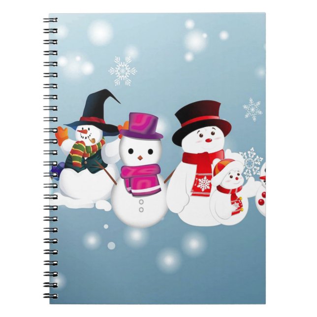 Cuaderno Felices vacaciones Snowmen (Frente)