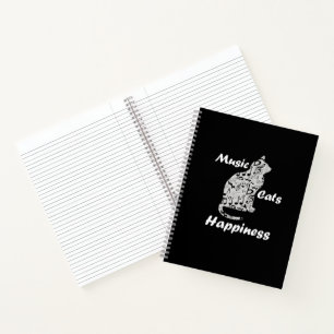Cuaderno Felicidad de Gatos Musicales - Cita de Amante de M