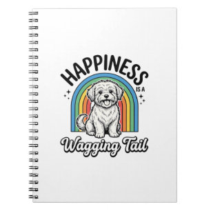 Cuaderno Felicidad es un diseño de amante de perros con col