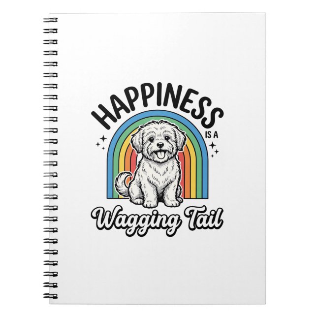Cuaderno Felicidad es un diseño de amante de perros con col (Frente)