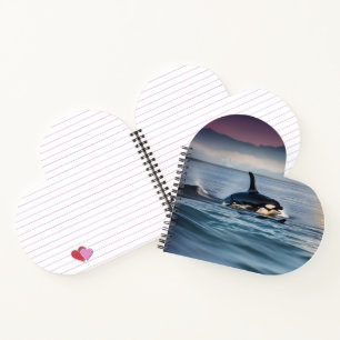 Cuaderno Felicidad Parental: Mamá y Bebés Orcas en el Océan