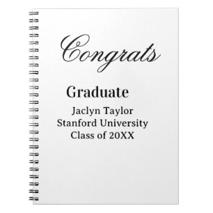 Cuaderno Felicidades graduación nombre universidad nombre p