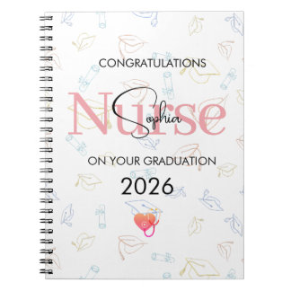 Cuaderno Felicitaciones personalizadas de graduación de enf