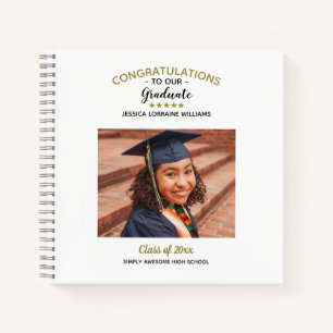 Cuaderno Felicitaciones Personalizado Foto Graduada