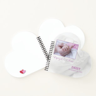 Cuaderno Felicitaciones por bautismo chica a bebé personali