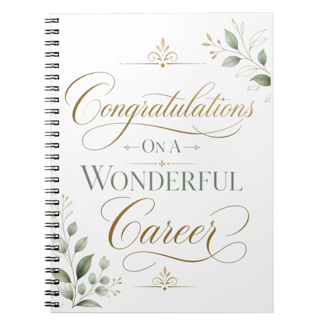 Cuaderno Felicitaciones Por Una Carrera Notable (Frente)