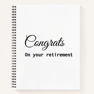 Cuaderno Felicitaciones simples mínimas de jubilación agreg