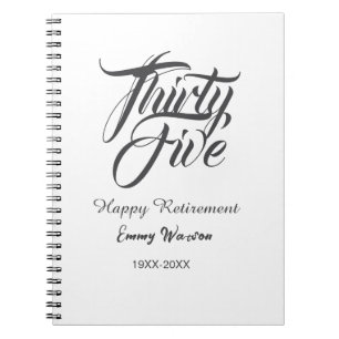 Cuaderno Feliciz jubilación nombre en negrita año elegante