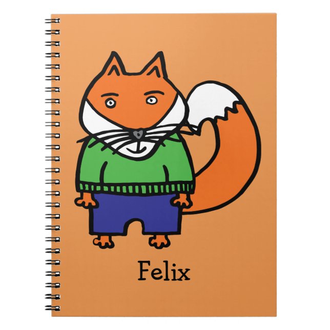 Cuaderno Felix el Zorro Personalizado (Frente)