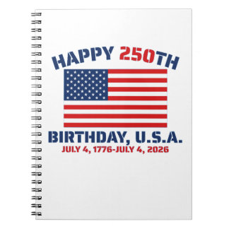 CUADERNO FELIZ 250º CUMPLEAÑOS EE. UU.