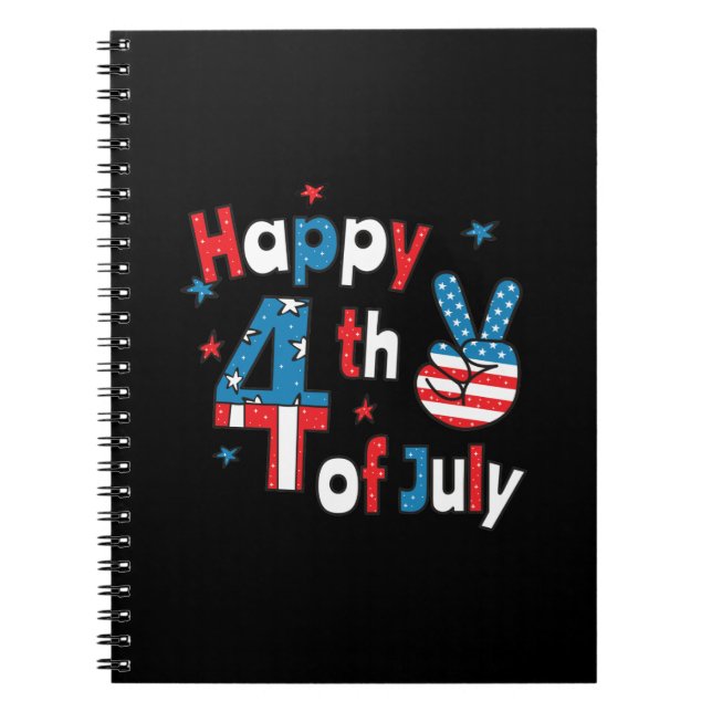 Cuaderno Feliz 4 de julio, Día de la Independencia (Frente)