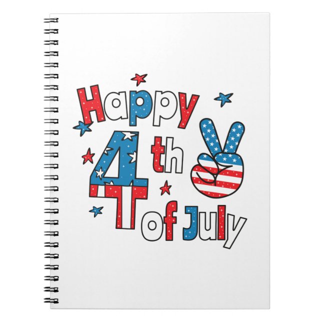 Cuaderno Feliz 4 de julio, Día de la Independencia (Frente)