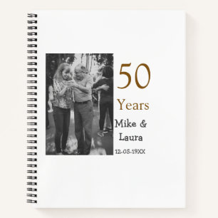 Cuaderno Feliz 50° aniversario agregar pareja fecha de matr
