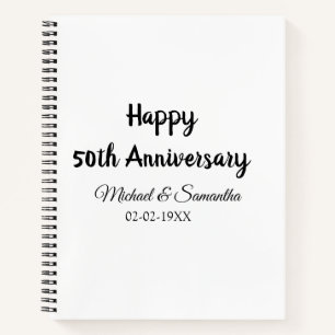 Cuaderno Feliz 50° aniversario agregar pareja fecha de matr