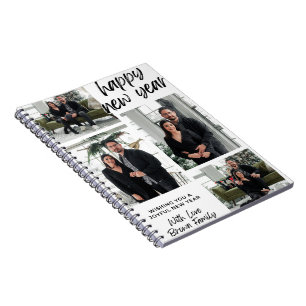 Cuaderno Feliz Año Nuevo con amor Foto espiral familiar
