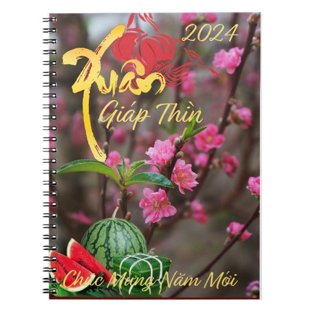 Cuaderno Feliz Año Nuevo Xuan Giap Thin 2024 (Frente)