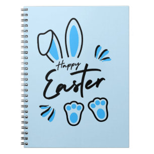 Cuaderno Feliz azul de Pascua