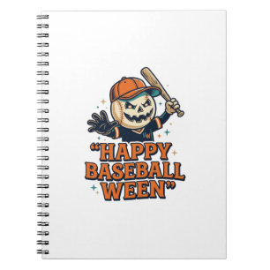 Cuaderno Feliz béisbol Ween Vintage Halloween béisbol Des