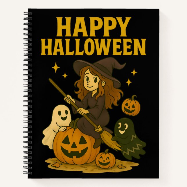 Cuaderno Feliz Bruja de Halloween (Anverso)
