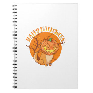 Cuaderno Feliz Calabaza de Halloween Amor animal de perro d