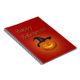 Cuaderno Feliz Calabaza de Halloween con Gorra