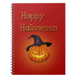 Cuaderno Feliz Calabaza de Halloween con Gorra