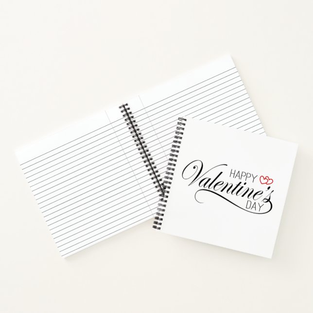 Cuaderno Feliz caligrafía del Día de San Valentín | Portáti (Interior)