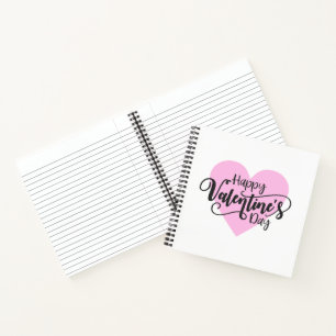 Cuaderno Feliz caligrafía del Día de San Valentín Portáti