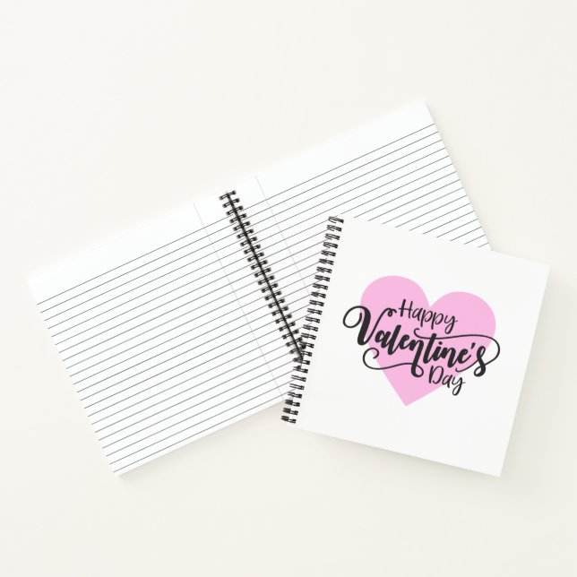 Cuaderno Feliz caligrafía del Día de San Valentín | Portáti (Interior)