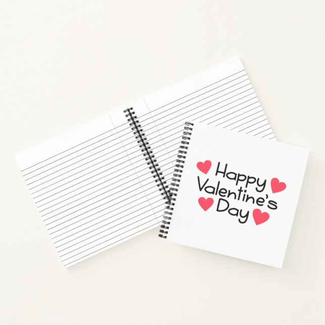 Cuaderno Feliz caligrafía del Día de San Valentín | Portáti (Interior)